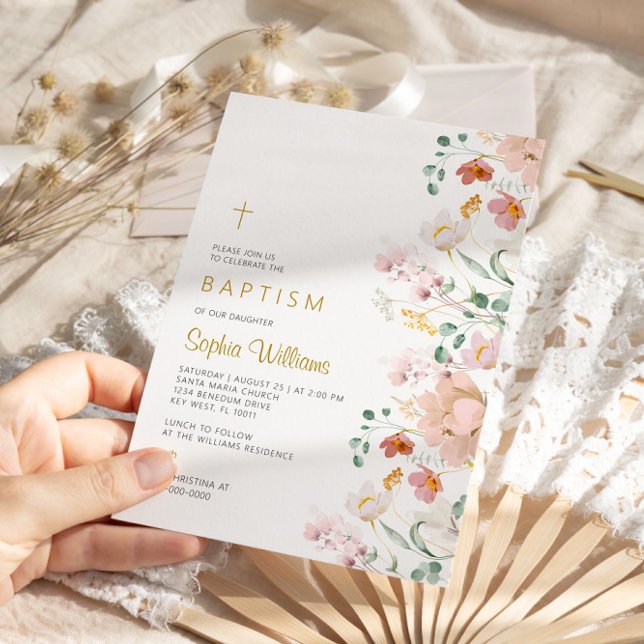 Wildblumen Taufe Einladung (Von Creator hochgeladen)