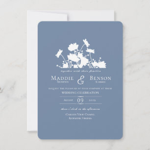 Wildblumen Tinte Cornflower Blue Einladung