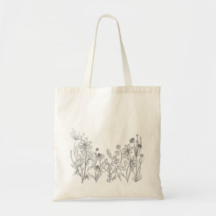 Wildblumen Tote Tasche