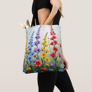 Wildblumen-Tragetasche Natur Botanischer Druck