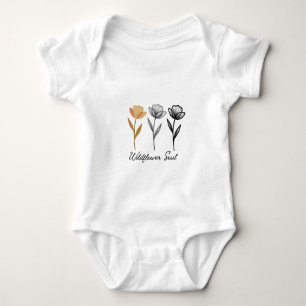 Wildblumen-Trenddesign Baby Strampler