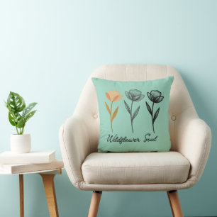 Wildblumen-Trenddesign Kissen