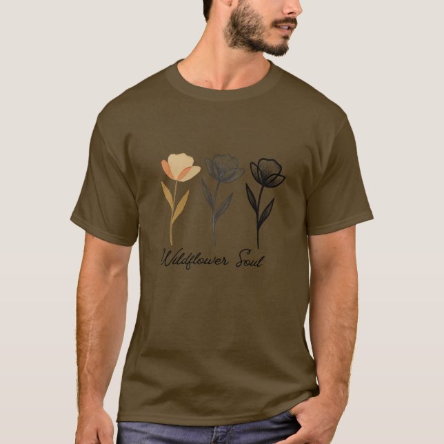 Wildblumen-Trenddesign T-Shirt (Vorderseite)