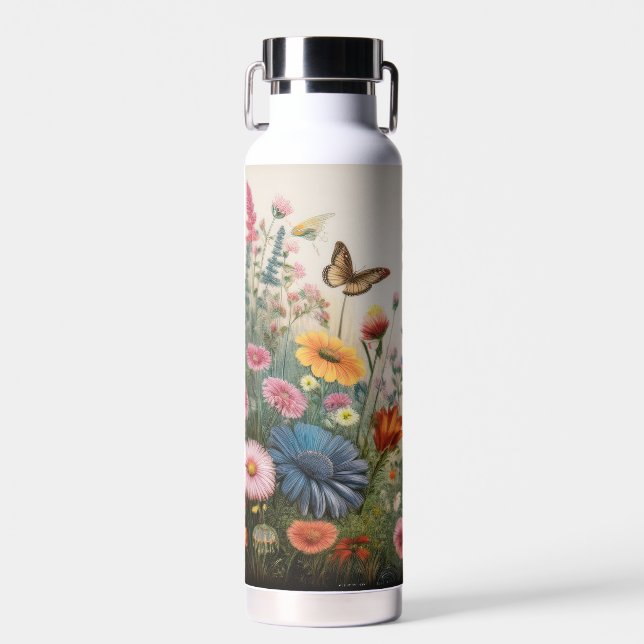 Wildblumen Trinkflasche (Vorne)