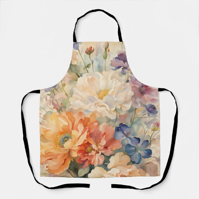 Wildblumen Trivet Schürze (Vorderseite)