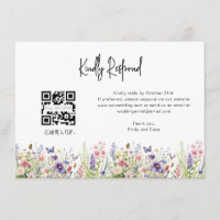 Wildblumen UAWG Wedding QR CODE Details auf der Rü
