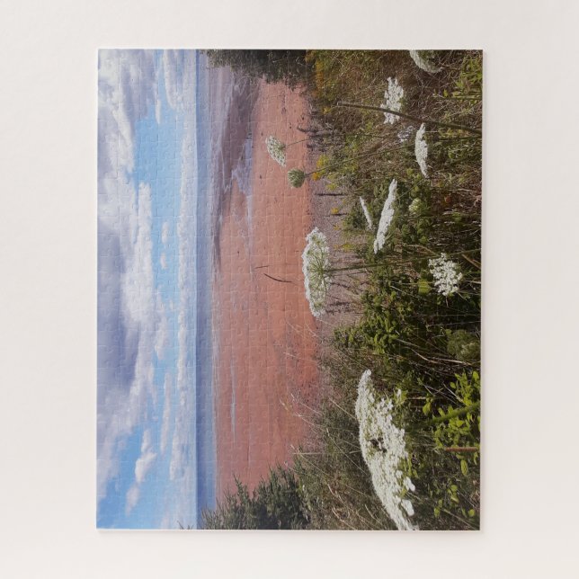 Wildblumen über der Gezeitenküste Puzzle (Vertikal)
