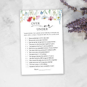Wildblumen über oder unter Kinderspiel