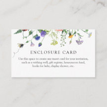 Wildblumen und Beduschenkarte