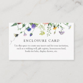 Wildblumen und Beduschenkarte Begleitkarte