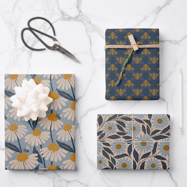 Wildblumen und Bienen Geschenkpapier Set (Von Creator hochgeladen)