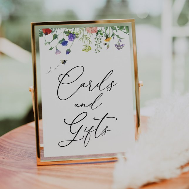 Wildblumen und Bienen-Karten und Geschenke Untersc Poster (Von Creator hochgeladen)