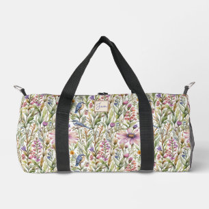 Wildblumen und Bluebirds Duffle Bag