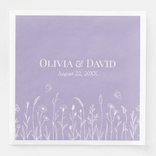 Wildblumen und Butterfiles Hochzeiten von Napkins Serviette
