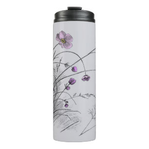 Wildblumen und Butterfly-Wärmer Thermosbecher
