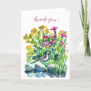 Wildblumen und ein Wagenheber Dankeskarte