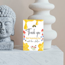 Wildblumen und gelbe Honigbiene Dankeskarte