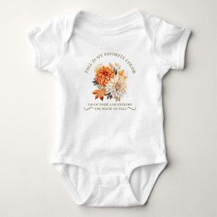 Wildblumen und Herbst-Herbstlaube Baby Strampler