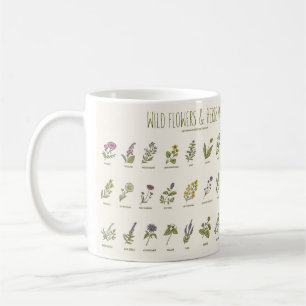 Wildblumen und Kräuter Kaffeetasse