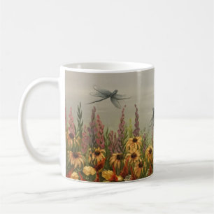 Wildblumen und Libellen Kaffeetasse