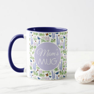 Wildblumen und Schmetterlinge der Tasse der Mama