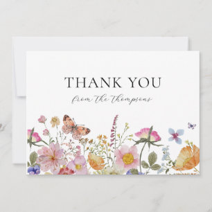 Wildblumen und Schmetterlinge Dusche Danke