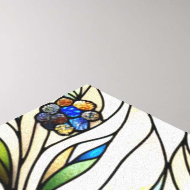 Wildblumen und Schmetterlinge für die Hartglaskons Leinwanddruck (Ecke (oben))