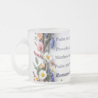 Wildblumen und Schriften 11oz Keramikbecher Farben Mattglastasse