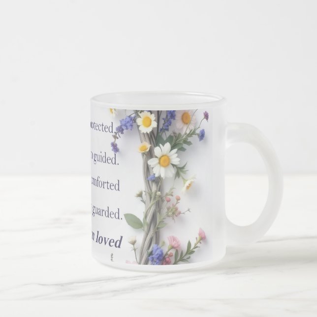 Wildblumen und Skripte 11oz Keramik Tasse Farben (Rechts)