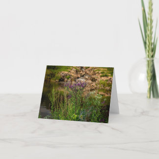 Wildblumen und Wasserfälle Dankeskarte