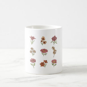 Wildblumen Vintage Blume Botanische Kaffeetasse