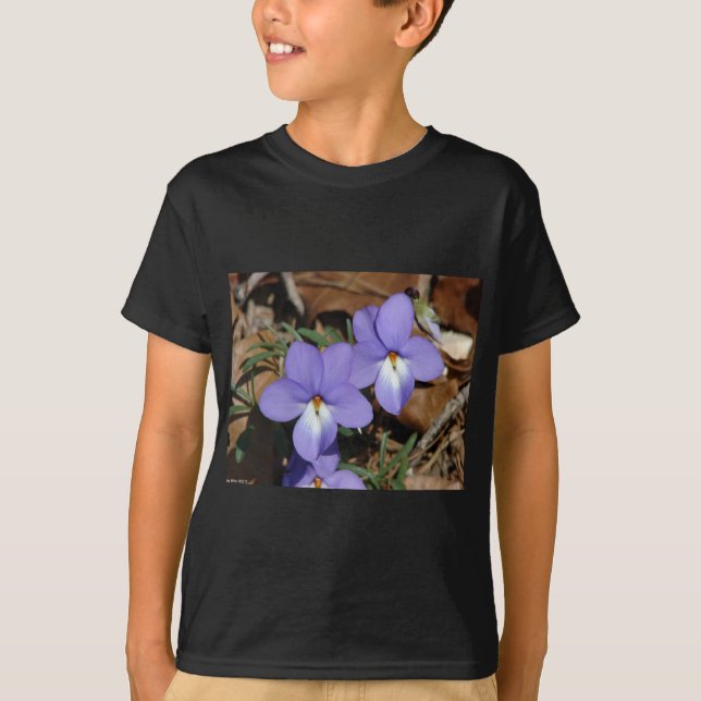 Wildblumen Vögel-Foot Violet III Geschenke und Bek T-Shirt (Vorderseite)