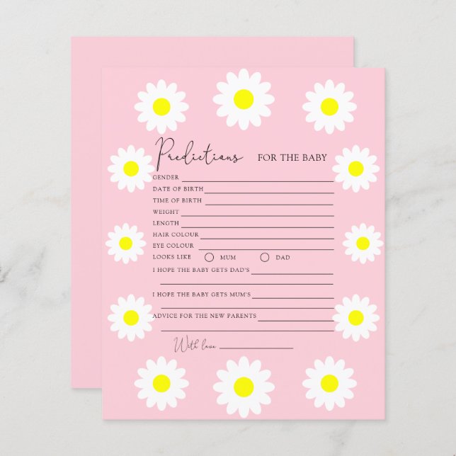 Wildblumen - Vorhersagen für Säuglinge (Vorne/Hinten)