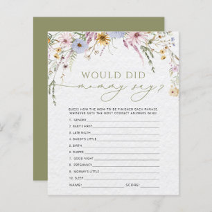 Wildblumen Was hat Mommy mit dem Baby Showspiel ge