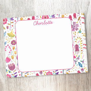 Wildblumen-Wasserfarben-Blumen-Personalized Post-it Klebezettel