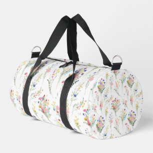 Wildblumen-Wasserfarben-Blumenmuster Duffle Bag