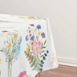 Wildblumen-Wasserfarben-Blumenmuster Tischdecke