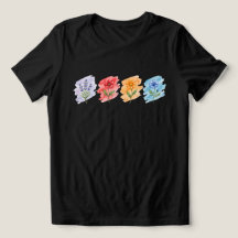 Wildblumen-Wasserfarben-T-Shirt 