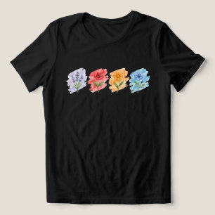 Wildblumen-Wasserfarben-T-Shirt Tri-Blend Shirt