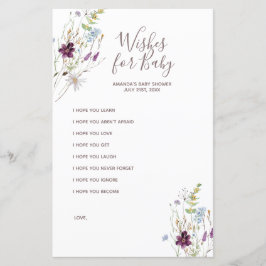 Wildblumen Wasserfarbene Wünsche für Kinder