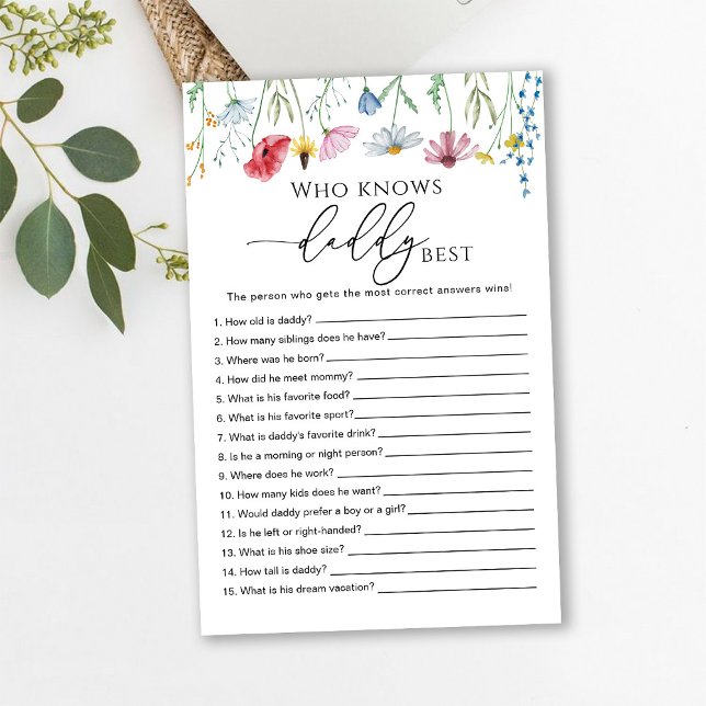 Wildblumen Wer Daddy best Game kennt (Von Creator hochgeladen)