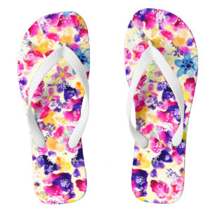 Wildblumen-Wiese Shabby-Blumen Flip Flops