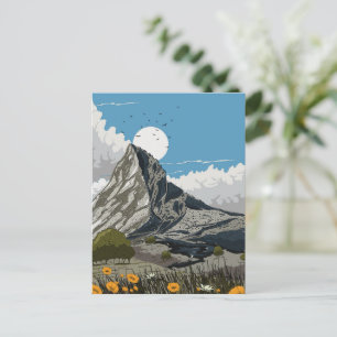 Wildblumen-Wiesen-Berg Postkarte