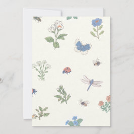 Wildblumen-Wiesen-Muster Botanischer Garten Floral Einladung