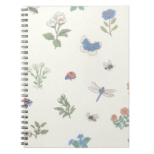Wildblumen-Wiesen-Muster Botanischer Garten Floral Notizblock