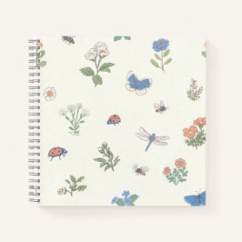 Wildblumen-Wiesen-Muster Botanischer Garten Floral Notizbuch