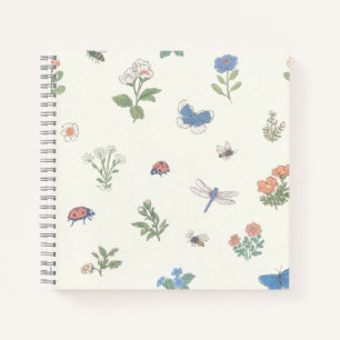 Wildblumen-Wiesen-Muster Botanischer Garten Floral Notizbuch