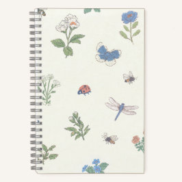Wildblumen-Wiesen-Muster Botanischer Garten Floral Notizbuch