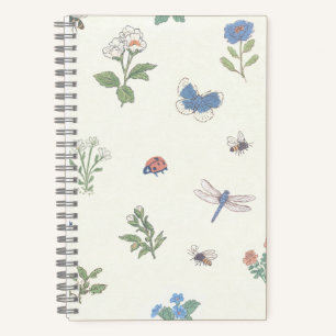 Wildblumen-Wiesen-Muster Botanischer Garten Floral Notizbuch