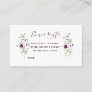 Wildblumen: Windelwaschkarte, Umschließkarte Begleitkarte